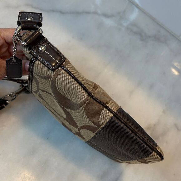 Coach Crossbody Purse Handbag Signature Stripe Jacquard Logo Swing Pack Bag - Picture 10 of 16